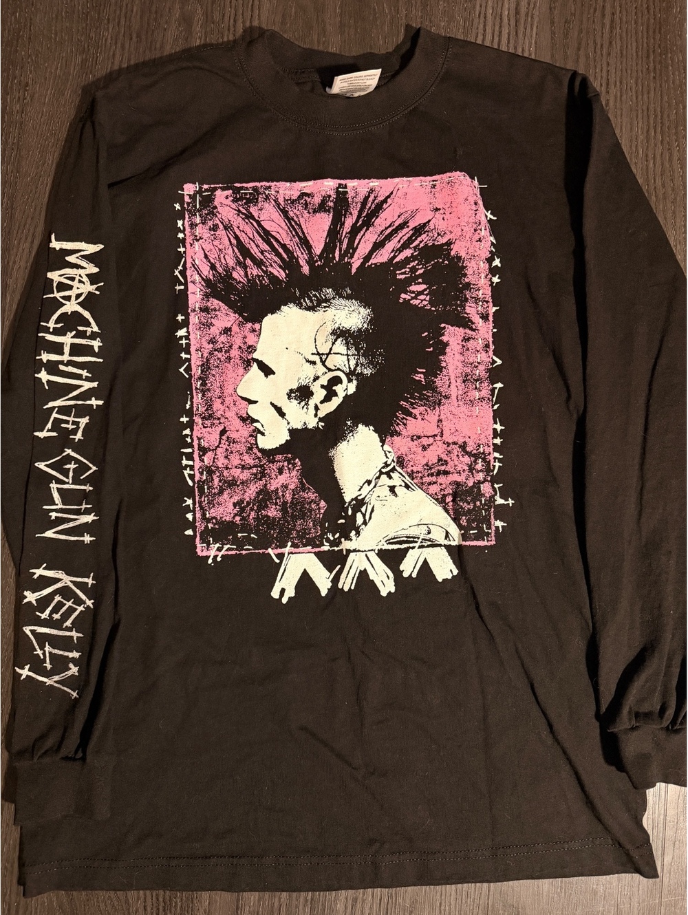 Machine Gun Kelly Mohawk Punk Long Sleeve Shirt Large